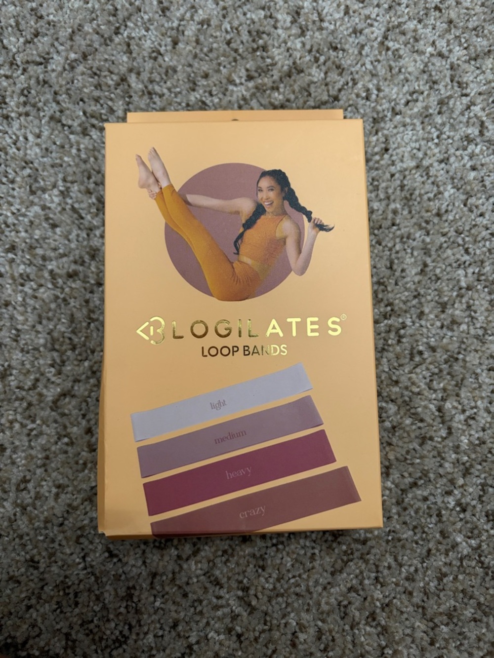 Logilates Loop Bands – Peach Box (Set of 4 Resistance Bands)